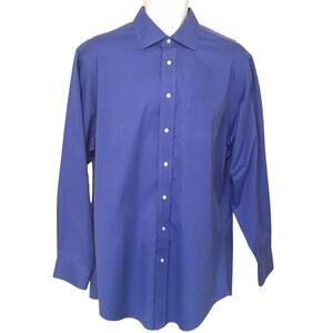 Joseph A. Bank Blue Shirt Tailored Fit Size 16-1/2-34